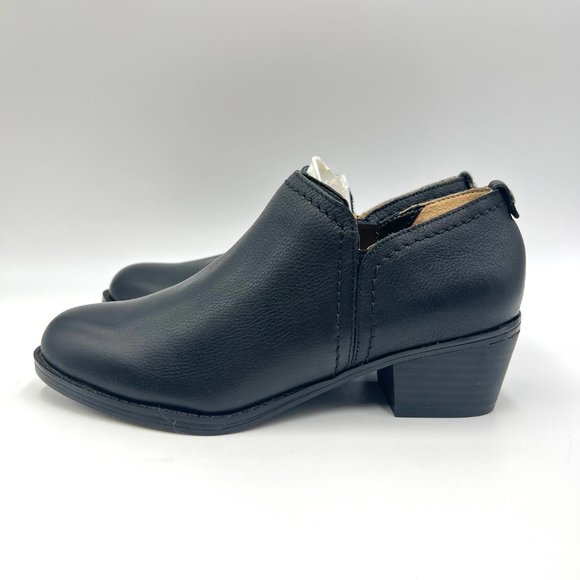 Naturalizer Womens 5.5‎ Zarie Black Leather Low Cut Ankle Boots Booties Shooties - Picture 6 of 14